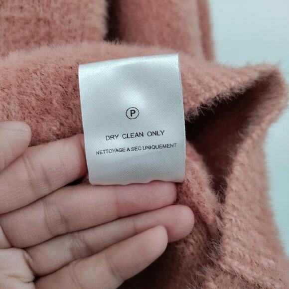 New DRA LA Franco Crop Fuzzy Plush Knit Crop Pullover Sweater Small Women Pink - Picture 5 of 10